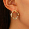 Alloy Geometric Asymmetrical Vortex Twisted Line Electroplated Women's Earrings