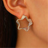 Alloy Geometric Asymmetrical Vortex Twisted Line Electroplated Women's Earrings