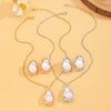 Alloy Geometric Baroque Pearl Collar Choker Necklace With Electroplating For Women