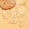 Alloy Geometric Baroque Pearl Collar Choker Necklace With Electroplating For Women