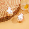 Alloy Geometric Baroque Pearl Collar Choker Necklace With Electroplating For Women