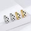 Alloy Geometric Black And White Checkerboard Light Luxury Women's Earrings With Real Gold Plating