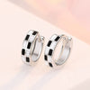 Alloy Geometric Black And White Checkerboard Light Luxury Women's Earrings With Real Gold Plating