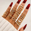 Alloy Geometric Black Butterfly Diamond Pearl Ring Dripping Oil Highend Unisex