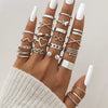 Alloy Geometric Black Butterfly Diamond Pearl Ring Dripping Oil Highend Unisex