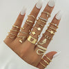 Alloy Geometric Black Butterfly Diamond Pearl Ring Dripping Oil Highend Unisex