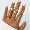 Alloy Geometric Black Butterfly Diamond Pearl Ring Dripping Oil Highend Unisex