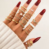 Alloy Geometric Black Butterfly Diamond Pearl Ring Dripping Oil Highend Unisex