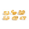 Alloy Geometric Bow Pattern Electroplated Ring Set For Women