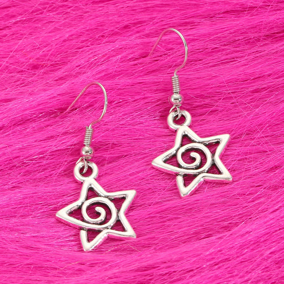 Alloy Geometric Bow Swirl Rivet Gothic Punk Style Women's Earrings Electroplated