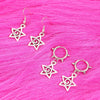 Alloy Geometric Bow Swirl Rivet Gothic Punk Style Women's Earrings Electroplated