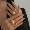 Alloy Geometric Butterfly Irregular Ring Electroplated For Women