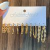 Alloy Geometric Butterfly Snake Earrings 5Piece Set Electroplated For Women