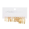 Alloy Geometric Butterfly Snake Earrings 5Piece Set Electroplated For Women