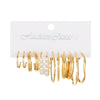 Alloy Geometric Butterfly Snake Earrings 5Piece Set Electroplated For Women