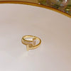 Alloy Geometric Cartoon Pearl Ring And Bracelet For Women With Electroplating Design