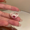 Alloy Geometric Cartoon Pearl Ring And Bracelet For Women With Electroplating Design