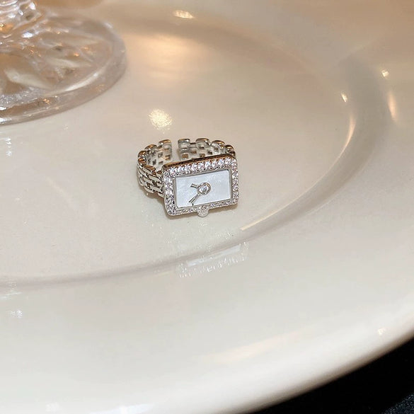 Alloy Geometric Cartoon Pearl Ring And Bracelet For Women With Electroplating Design