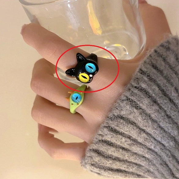 Alloy Geometric Cartoon Pearl Ring And Bracelet For Women With Electroplating Design