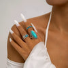 Alloy Geometric Carved Feather Women's Retro Ring Set With Electroplating