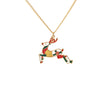Alloy Geometric Christmas Cartoon Elk Snowman Bell Pendant Necklace For Women
