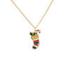 Alloy Geometric Christmas Cartoon Elk Snowman Bell Pendant Necklace For Women