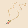 Alloy Geometric Christmas Cartoon Elk Snowman Bell Pendant Necklace For Women