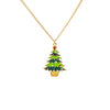 Alloy Geometric Christmas Cartoon Elk Snowman Bell Pendant Necklace For Women