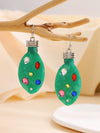 Alloy Geometric Christmas Earrings Electroplating For Women