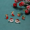 Alloy Geometric Christmas Earrings Electroplating For Women