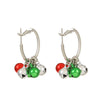 Alloy Geometric Christmas Earrings Electroplating For Women