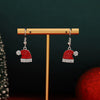 Alloy Geometric Christmas Hat Women's Earrings With Electroplating
