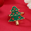 Alloy Geometric Christmas Ring For Women With Dripping Oil Treatment