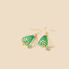 Alloy Geometric Christmas Tree Hollow Earrings Electroplated For Women
