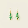 Alloy Geometric Christmas Tree Hollow Earrings Electroplated For Women