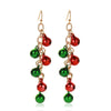 Alloy Geometric Christmasthemed Electroplating Earrings With Snowflake Bell Elk Tassel Elements