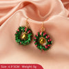 Alloy Geometric Christmasthemed Electroplating Earrings With Snowflake Bell Elk Tassel Elements
