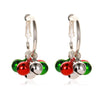 Alloy Geometric Christmasthemed Electroplating Earrings With Snowflake Bell Elk Tassel Elements
