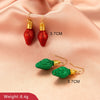 Alloy Geometric Christmasthemed Electroplating Earrings With Snowflake Bell Elk Tassel Elements