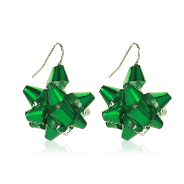 Alloy Geometric Christmasthemed Electroplating Earrings With Snowflake Bell Elk Tassel Elements