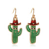 Alloy Geometric Christmasthemed Electroplating Earrings With Snowflake Bell Elk Tassel Elements