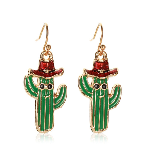 Alloy Geometric Christmasthemed Electroplating Earrings With Snowflake Bell Elk Tassel Elements