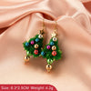 Alloy Geometric Christmasthemed Electroplating Earrings With Snowflake Bell Elk Tassel Elements