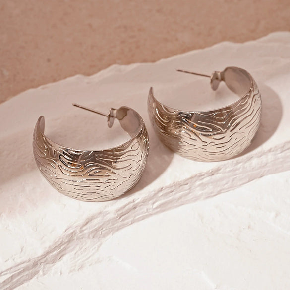 Alloy Geometric Circle Love Starfish Earrings For Women With Electroplating Design