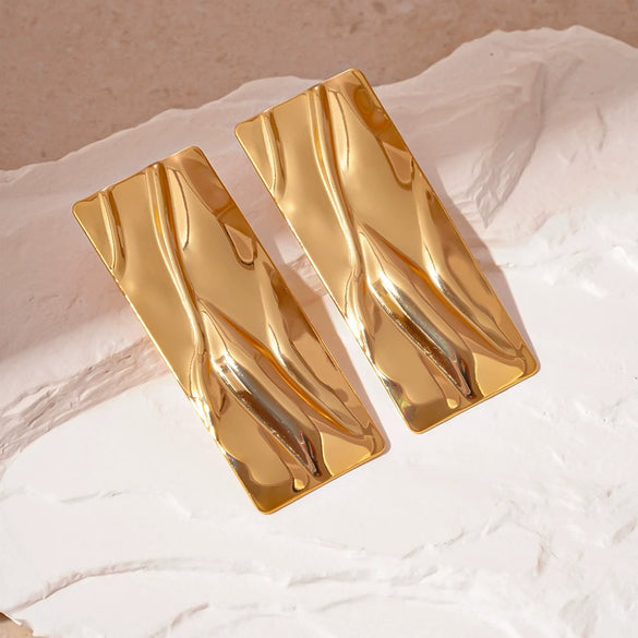 Alloy Geometric Circle Love Starfish Earrings For Women With Electroplating Design