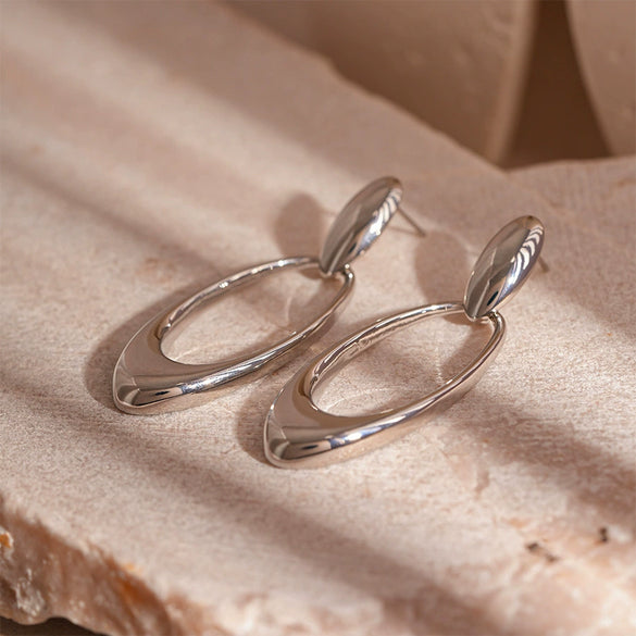 Alloy Geometric Circle Love Starfish Earrings For Women With Electroplating Design