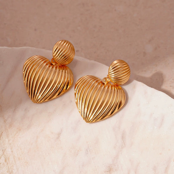 Alloy Geometric Circle Love Starfish Earrings For Women With Electroplating Design