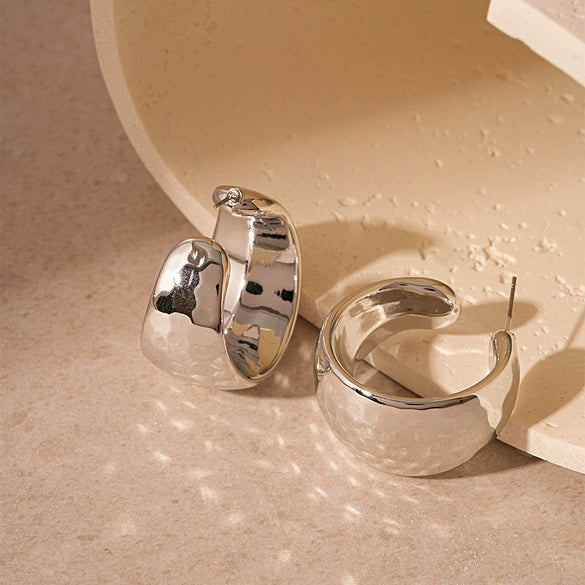 Alloy Geometric Circle Love Starfish Earrings For Women With Electroplating Design