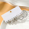Alloy Geometric Circle Pearl Butterfly Exaggerated Twisted Women Earrings Electroplated