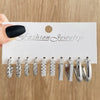 Alloy Geometric Circle Pearl Butterfly Exaggerated Twisted Women Earrings Electroplated